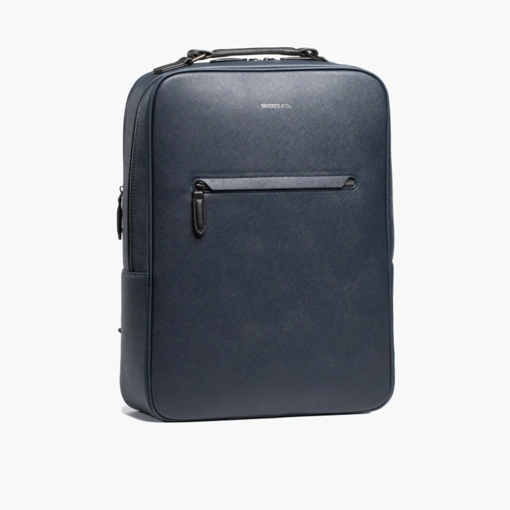 Nwt Maverick & co earthen recycled leather backpack navy